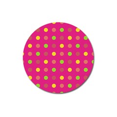 Polka Dots  Magnet 3  (round)
