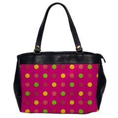 Polka Dots  Office Handbags by Valentinaart