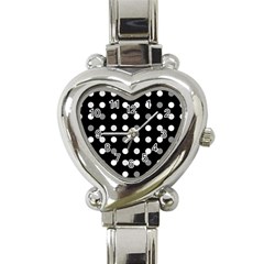 Polka Dots  Heart Italian Charm Watch by Valentinaart