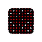 Polka dots  Rubber Coaster (Square)  Front