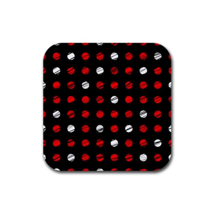 Polka dots  Rubber Coaster (Square) 