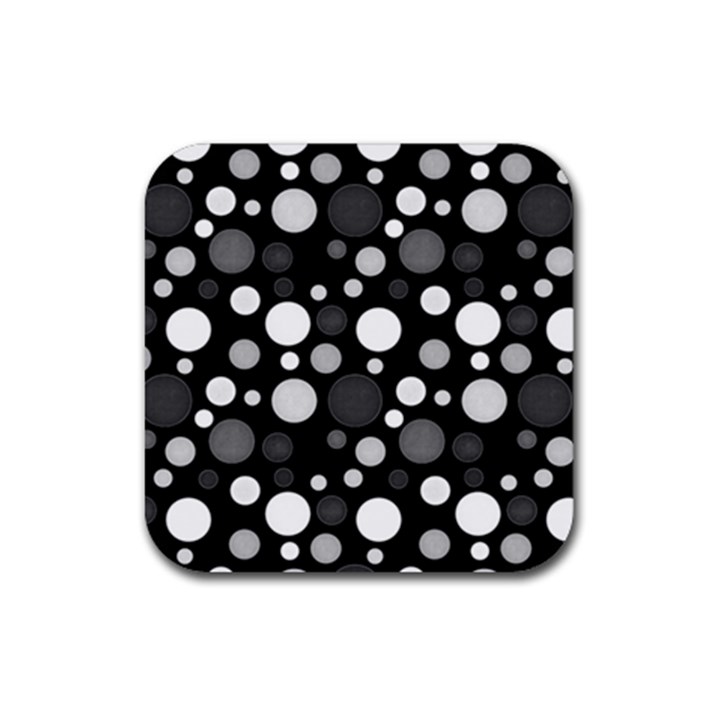 Polka dots Rubber Coaster (Square) 