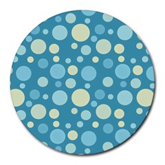 Polka Dots Round Mousepads by Valentinaart