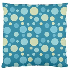 Polka Dots Large Cushion Case (two Sides) by Valentinaart