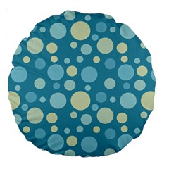 Polka Dots Large 18  Premium Round Cushions by Valentinaart