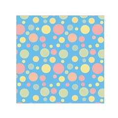 Polka Dots Small Satin Scarf (square) by Valentinaart