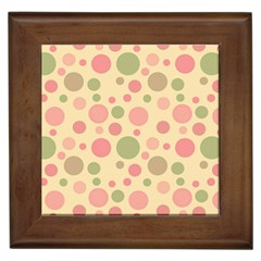Polka Dots Framed Tiles by Valentinaart