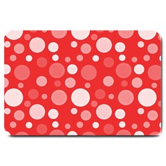 Polka Dots Large Doormat  by Valentinaart