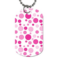 Polka Dots Dog Tag (two Sides) by Valentinaart