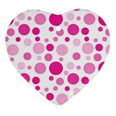 Polka Dots Heart Ornament (two Sides)