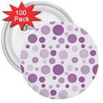 Polka dots 3  Buttons (100 pack)  Front