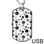 Polka dots Dog Tag USB Flash (One Side) Front