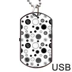 Polka dots Dog Tag USB Flash (Two Sides)