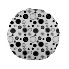 Polka dots Standard 15  Premium Flano Round Cushions