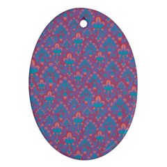 Pattern Oval Ornament (Two Sides)