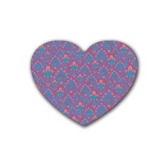 Pattern Rubber Coaster (Heart) 