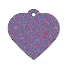 Pattern Dog Tag Heart (One Side)