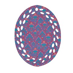 Pattern Oval Filigree Ornament (Two Sides)