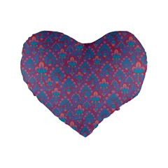 Pattern Standard 16  Premium Flano Heart Shape Cushions