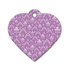 Pattern Dog Tag Heart (one Side) by Valentinaart