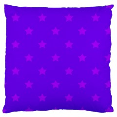 Stars Pattern Large Flano Cushion Case (one Side) by Valentinaart