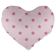 Stars Pattern Large 19  Premium Heart Shape Cushions by Valentinaart