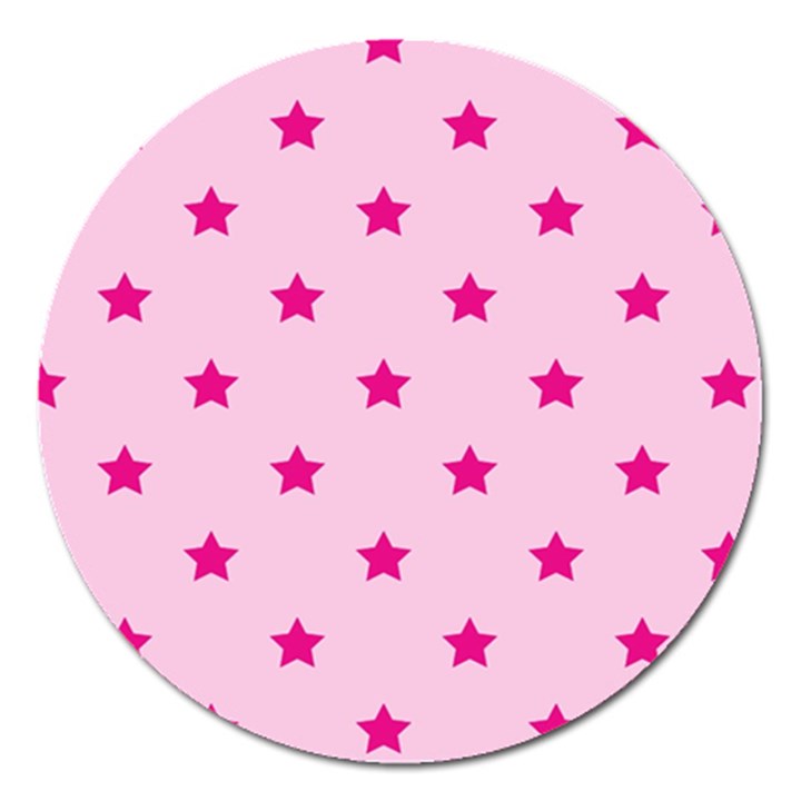 Stars pattern Magnet 5  (Round)