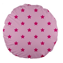 Stars Pattern Large 18  Premium Flano Round Cushions by Valentinaart