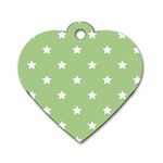 Stars pattern Dog Tag Heart (Two Sides) Front