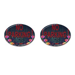 No Parking  Cufflinks (oval)