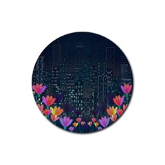 Urban nature Rubber Round Coaster (4 pack) 