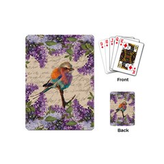 Vintage Bird And Lilac Playing Cards (mini)  by Valentinaart