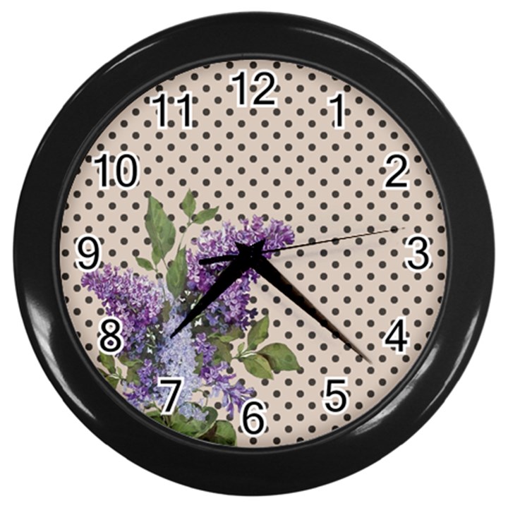 Vintage lilac Wall Clocks (Black)