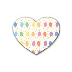 Balloon Star Rainbow Heart Coaster (4 pack)  Front