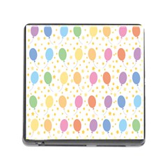 Balloon Star Rainbow Memory Card Reader (square) by Mariart