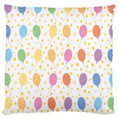 Balloon Star Rainbow Large Cushion Case (one Side) by Mariart