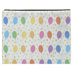 Balloon Star Rainbow Cosmetic Bag (xxxl)  by Mariart