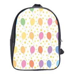 Balloon Star Rainbow School Bags (xl)  by Mariart