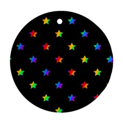 Stars Pattern Round Ornament (two Sides) by Valentinaart