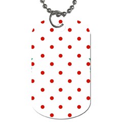 Flower Floral Polka Dot Orange Dog Tag (One Side)