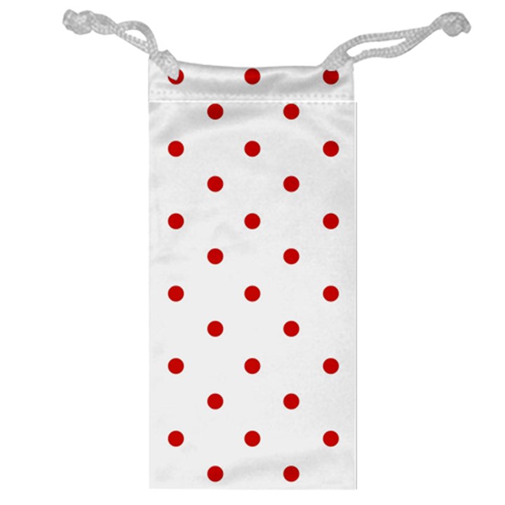 Flower Floral Polka Dot Orange Jewelry Bag