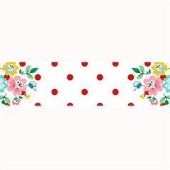 Flower Floral Polka Dot Orange Large Bar Mats