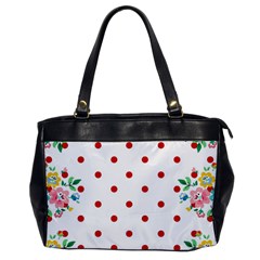 Flower Floral Polka Dot Orange Office Handbags