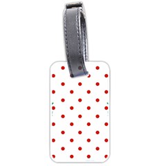 Flower Floral Polka Dot Orange Luggage Tags (One Side) 