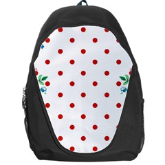 Flower Floral Polka Dot Orange Backpack Bag