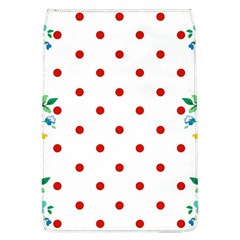 Flower Floral Polka Dot Orange Flap Covers (L) 