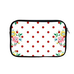 Flower Floral Polka Dot Orange Apple Macbook Pro 13  Zipper Case by Mariart