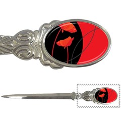 Flower Floral Red Black Sakura Line Letter Openers by Mariart