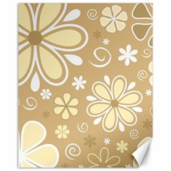 Flower Floral Star Sunflower Grey Canvas 16  X 20   by Mariart