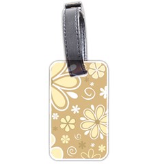 Flower Floral Star Sunflower Grey Luggage Tags (two Sides) by Mariart